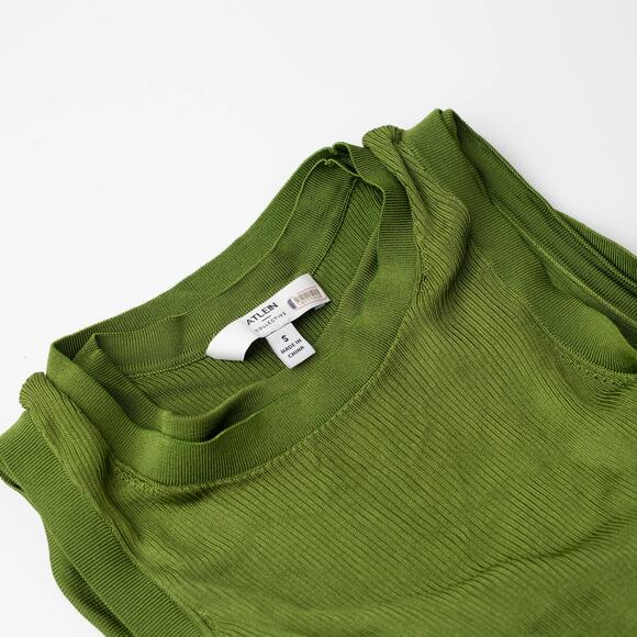 Atlein x RTR Green Knit Midi Dress - Picture 6 of 9